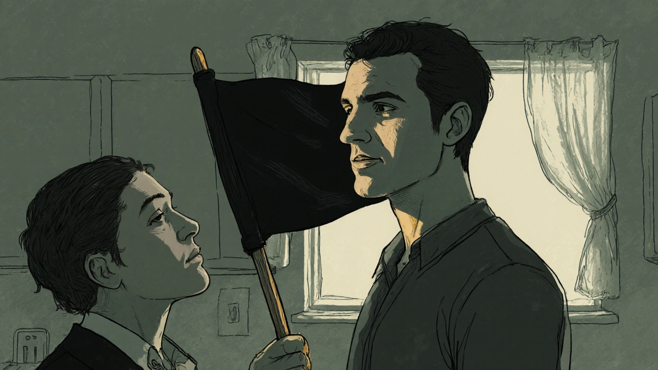 Film crew using a black fabric flag to deepen shadows on an actor&#039;s face during a cloudy day shoot.