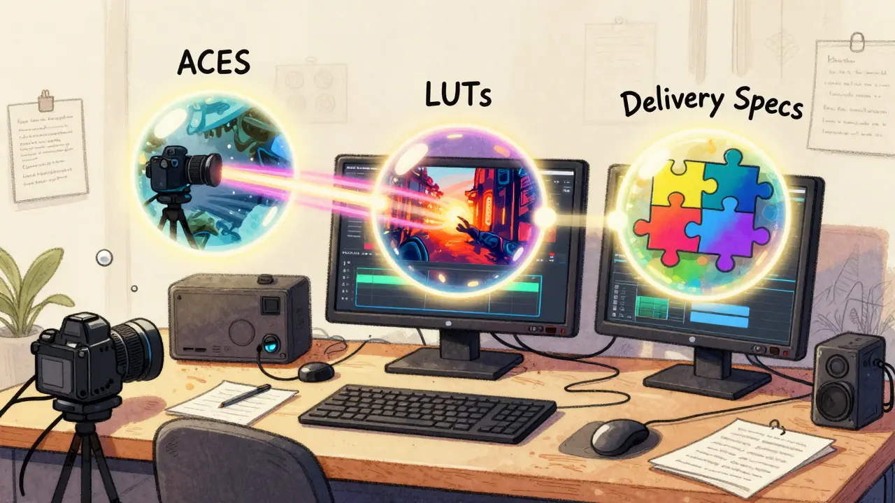 Color Pipelines: ACES, LUTs, and Delivery Specifications Explained